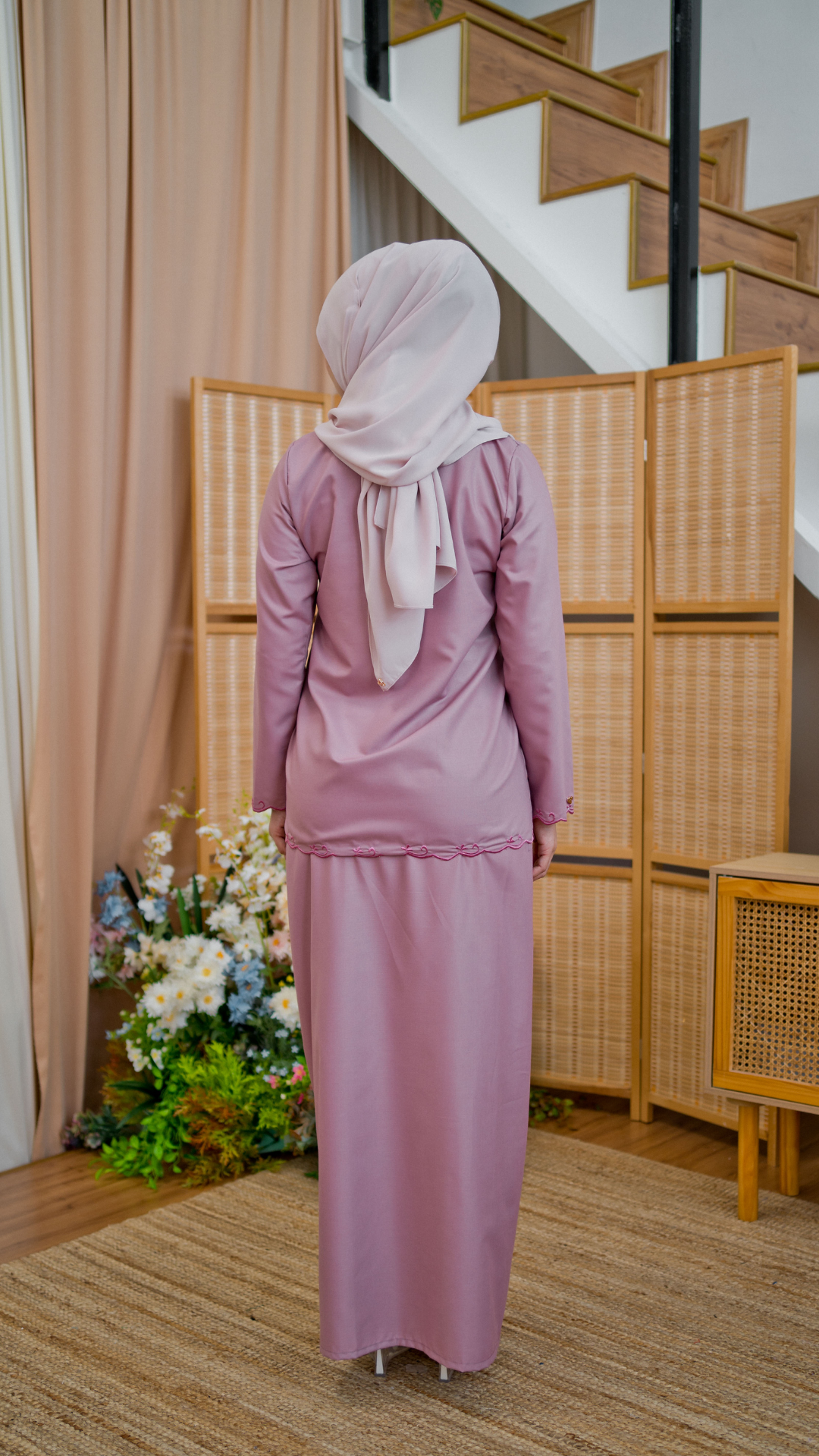 Kurung Azizah - Rouge Pink