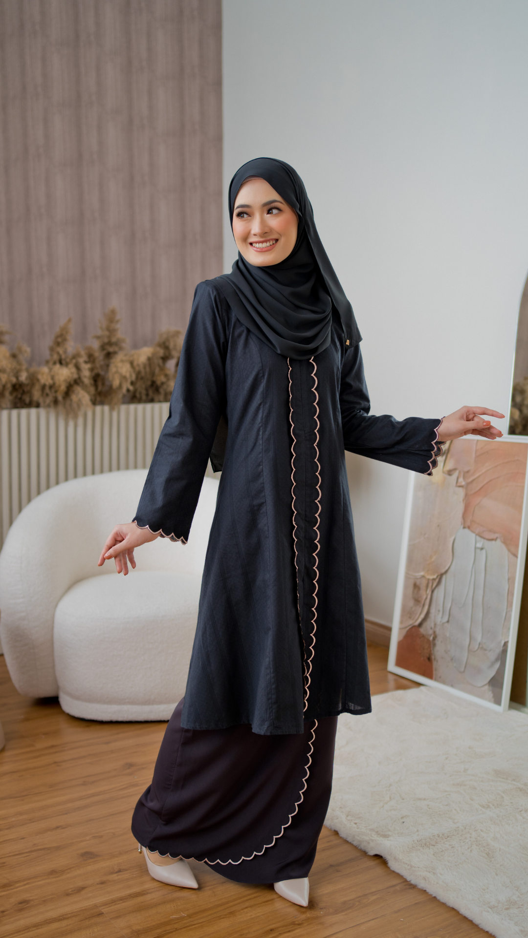 Kurung Anggerik Sari - Sable Black