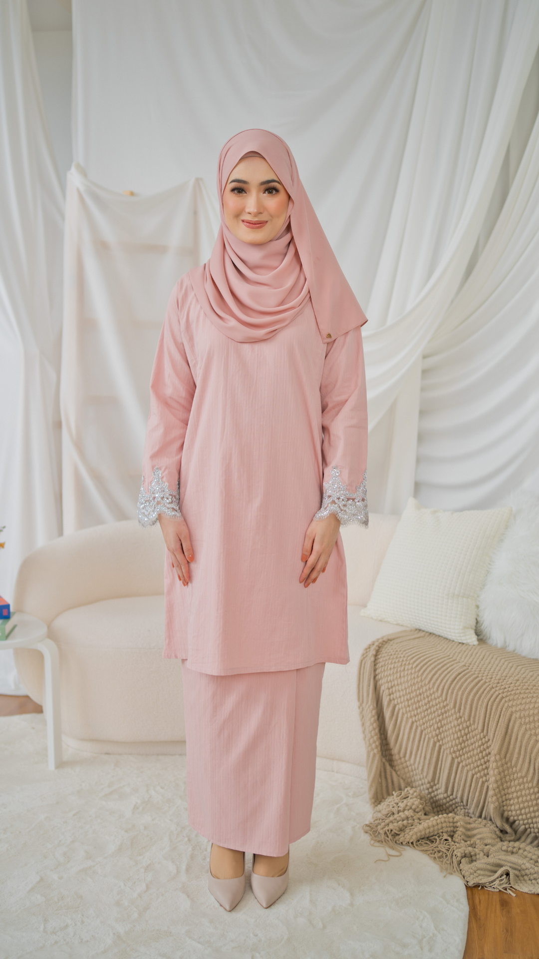 Kurung Dewi - Salmon Peach