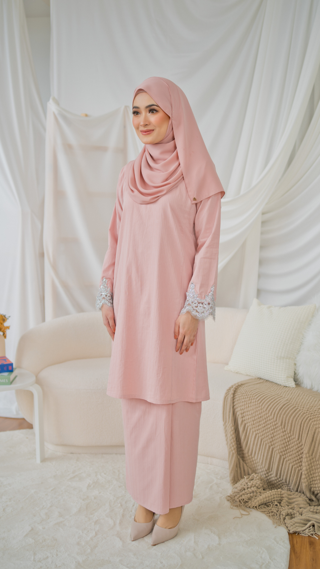 Kurung Dewi - Salmon Peach