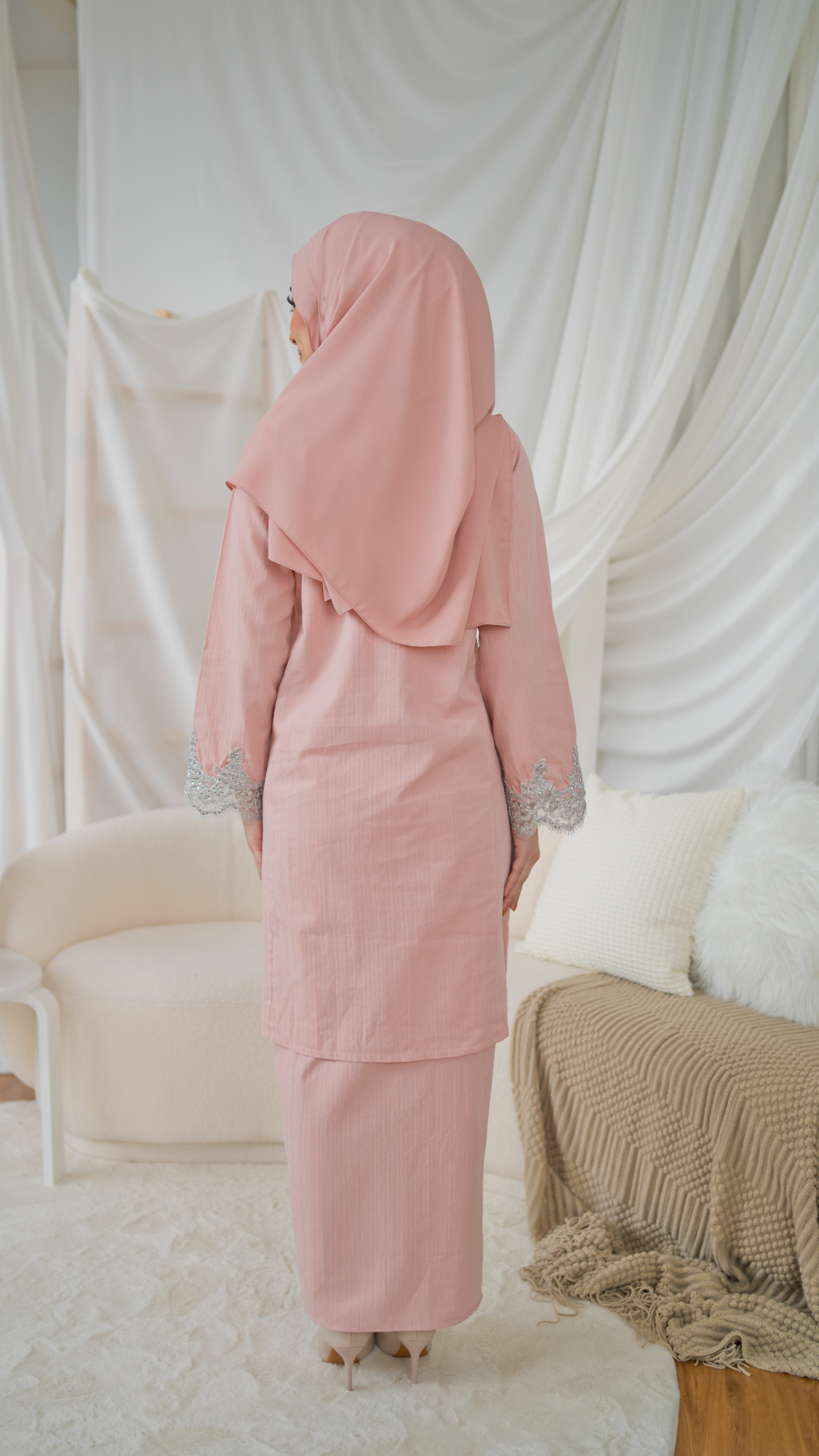 Kurung Dewi - Salmon Peach