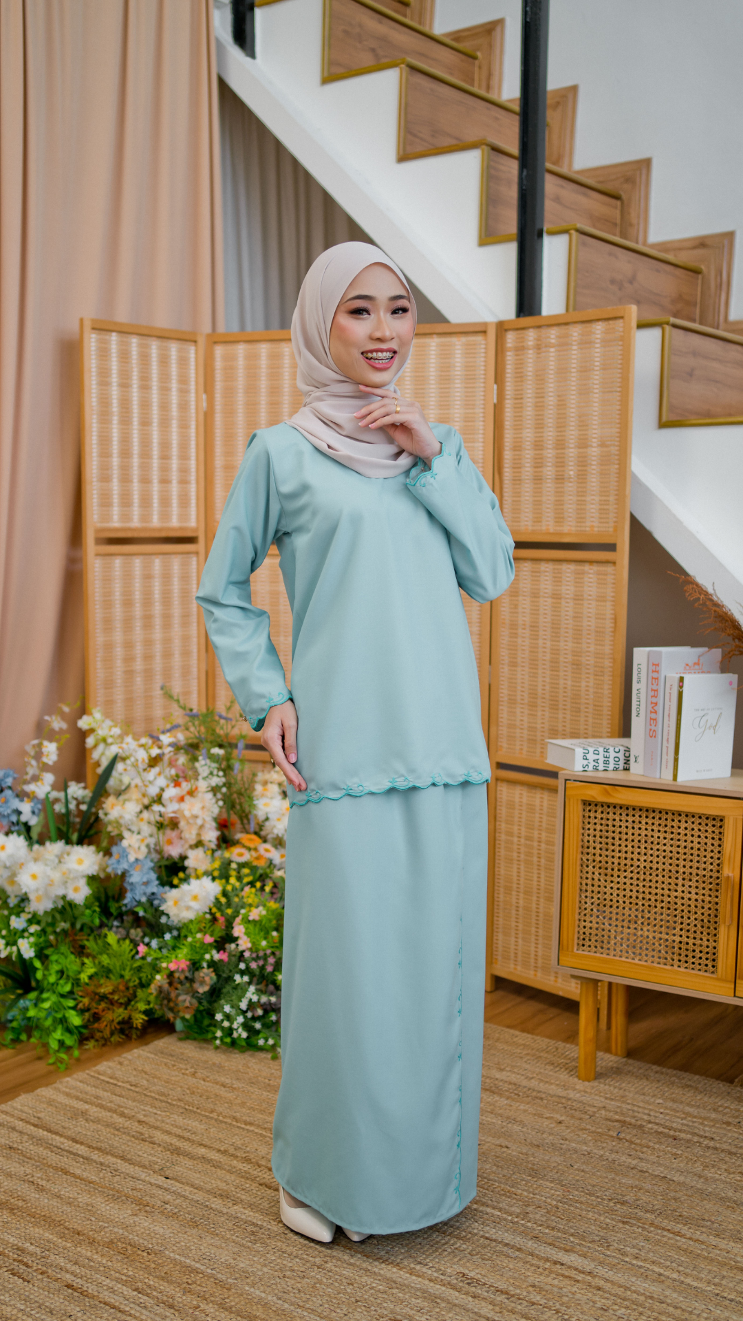 Kurung Azizah - Turquoise