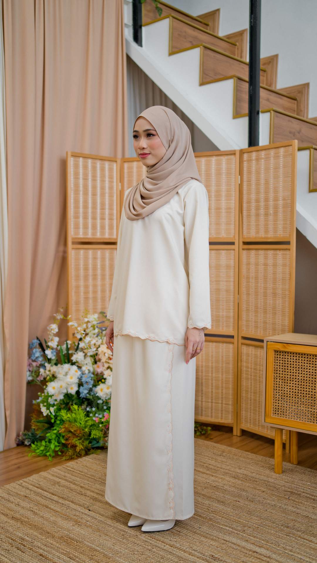 Kurung Azizah - Vanilla Cream