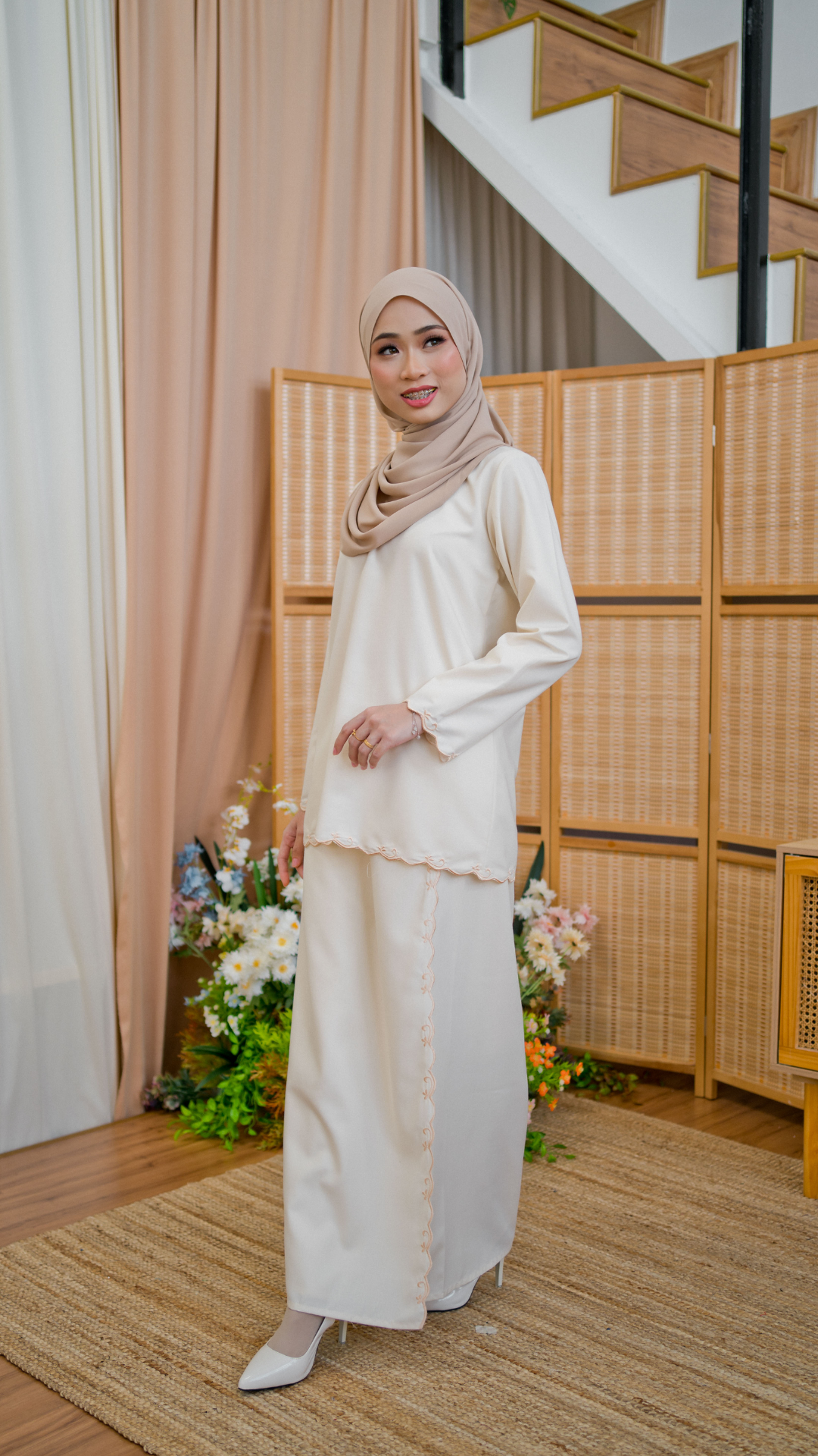 Kurung Azizah - Vanilla Cream