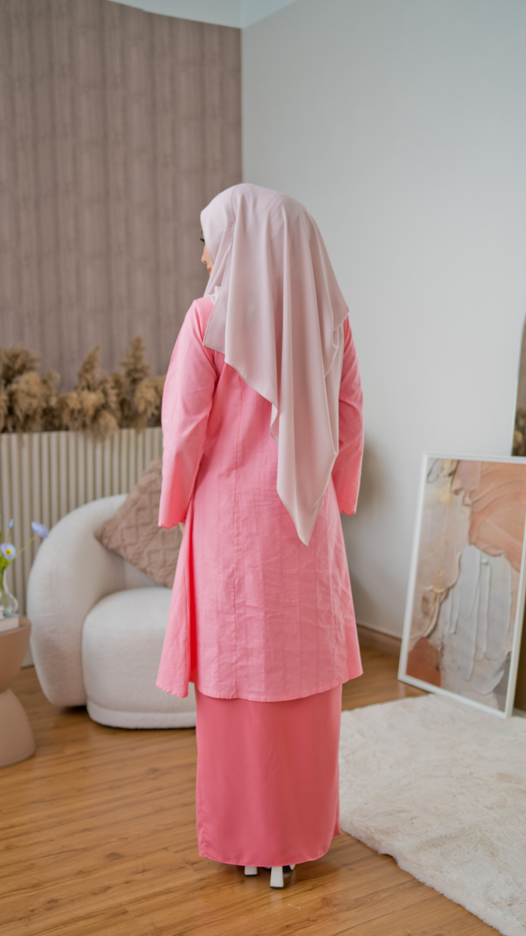 Kurung Anggerik Sari - Watermelon Pink