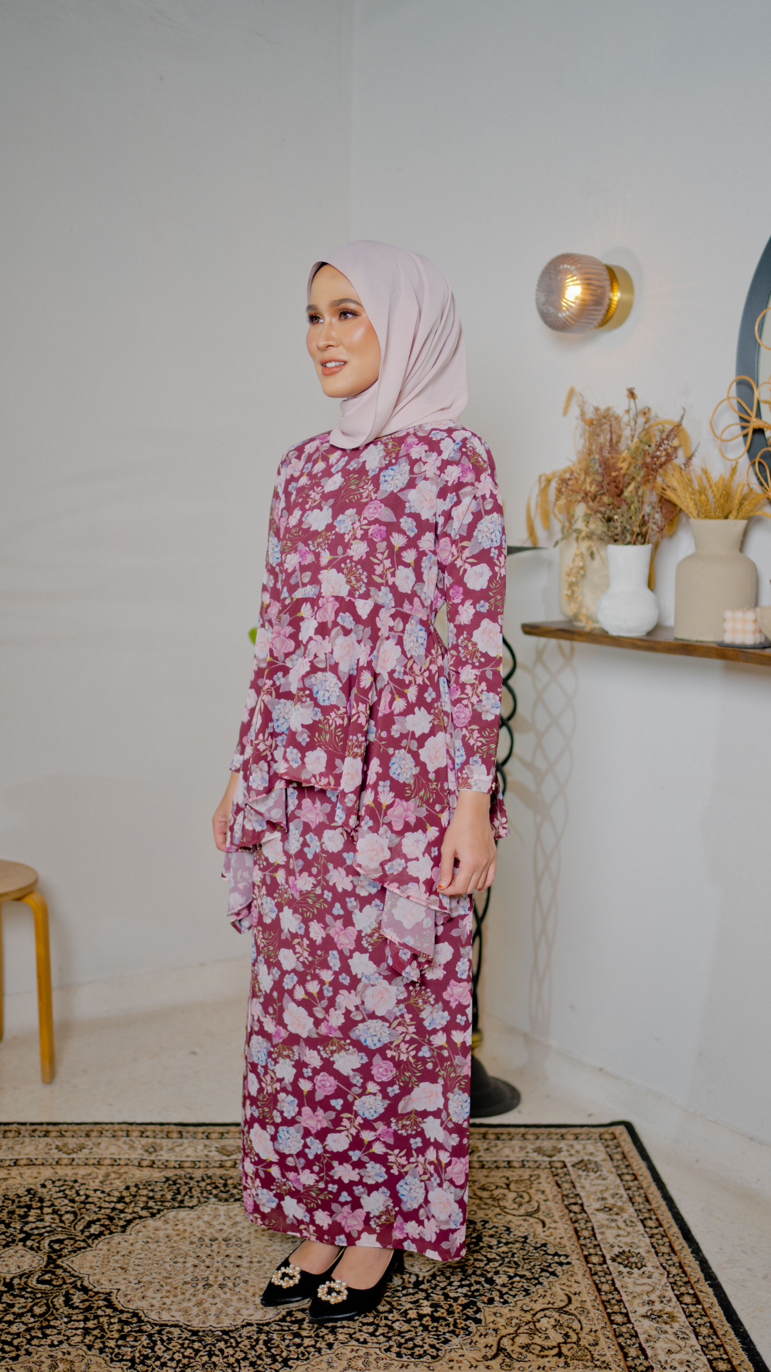 Kurung Juwita - Wine Red