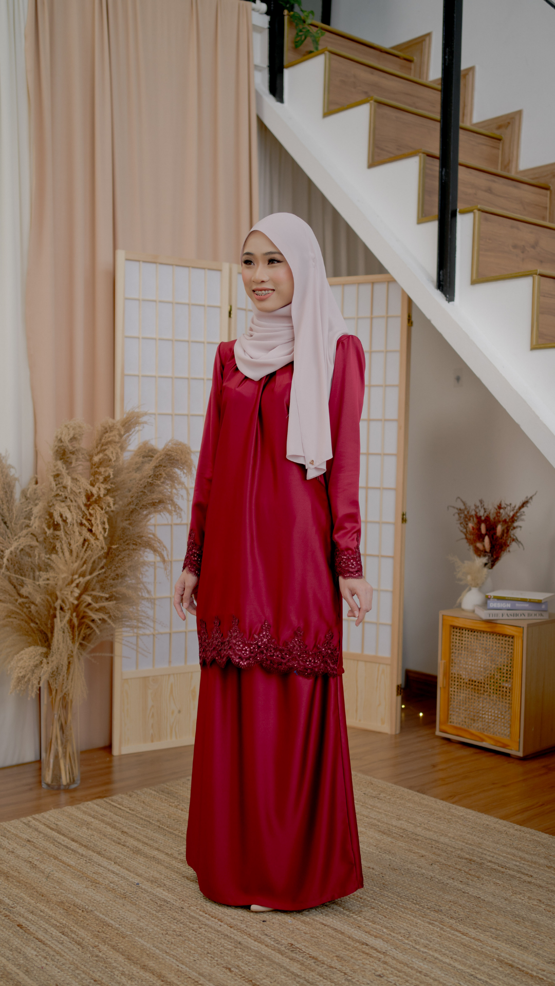 Kurung Mawar - Wine Red