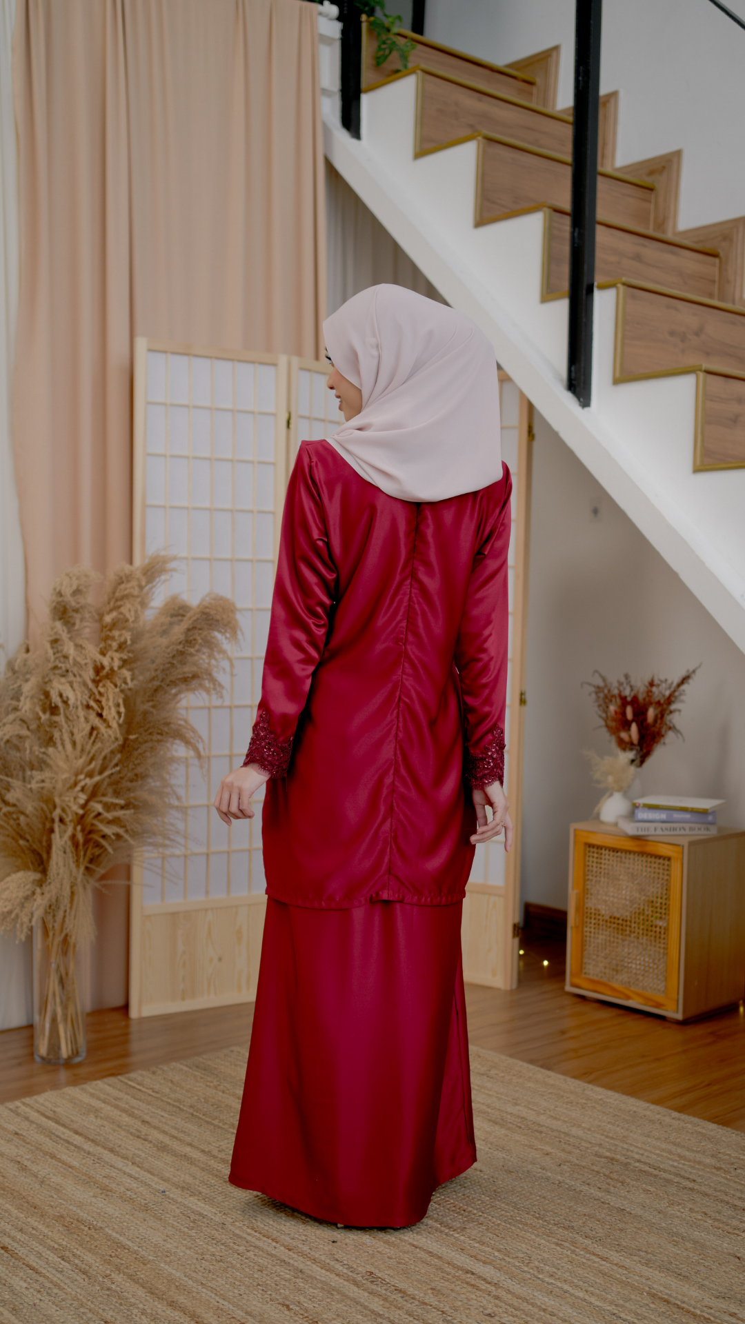 Kurung Mawar - Wine Red