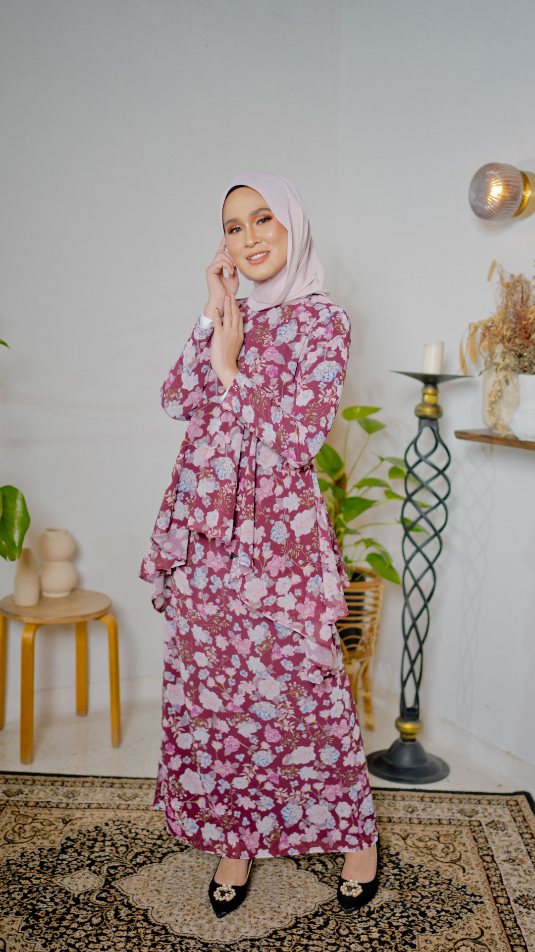 Kurung Juwita - Wine Red