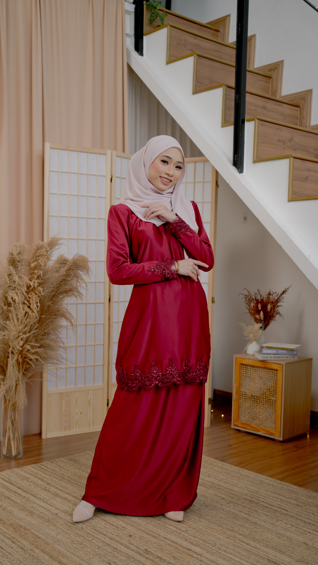 Kurung Mawar - Wine Red